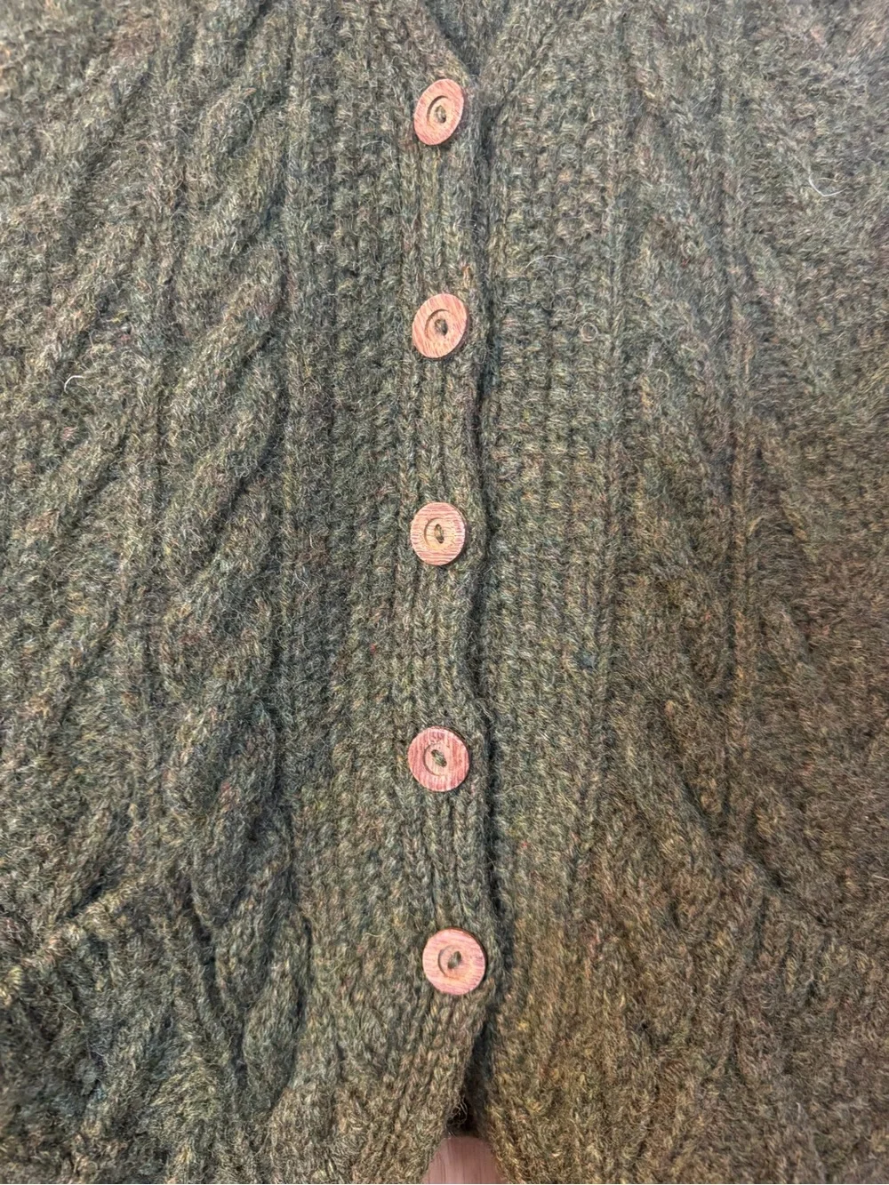 Vintage Banana Republic Wool Hand Knit Sweater Vest Olive Green Unisex Lagenlook